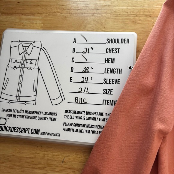 Chico's Cantaloupe 2 Piece Denim Set Size 2/L Jean Jacket Ankle Pants Stretch - Picture 2 of 14